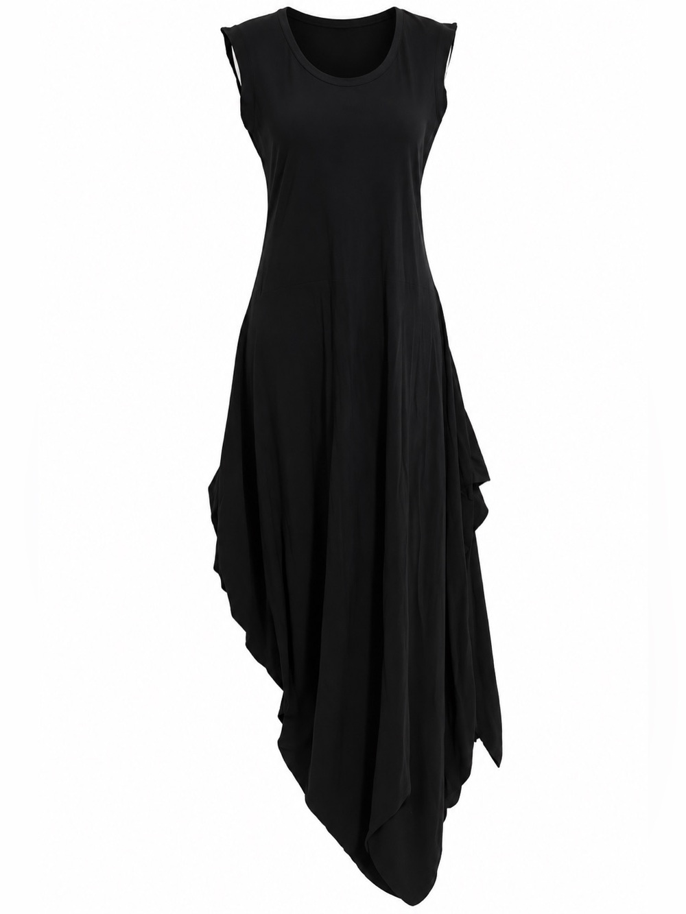 Martine FranΓ§ois Girbaud black midi dress